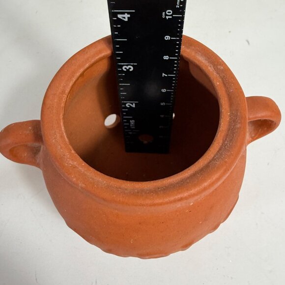 Terracotta Garlic Keeper Jar with Lid Kitchen Storage Pot Rustic Kitchen Decor - Picture 10 of 12